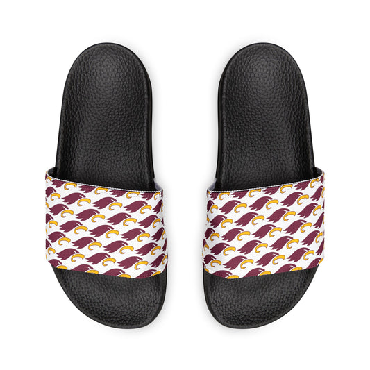 Women's "MULTI-EAGLE" Removable-Strap Slides (white)