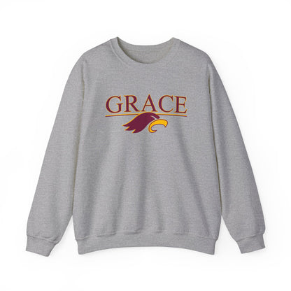 "GRACE w/ EAGLE" - Unisex Crewneck Sweatshirt