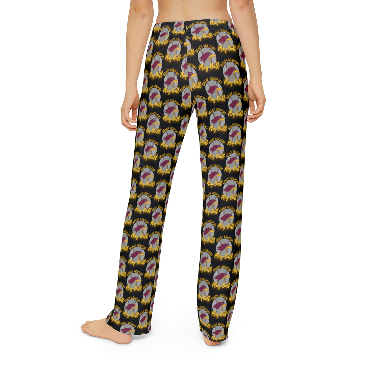 "BASEBALL" Kids Unisex Pajama Pants (Black)