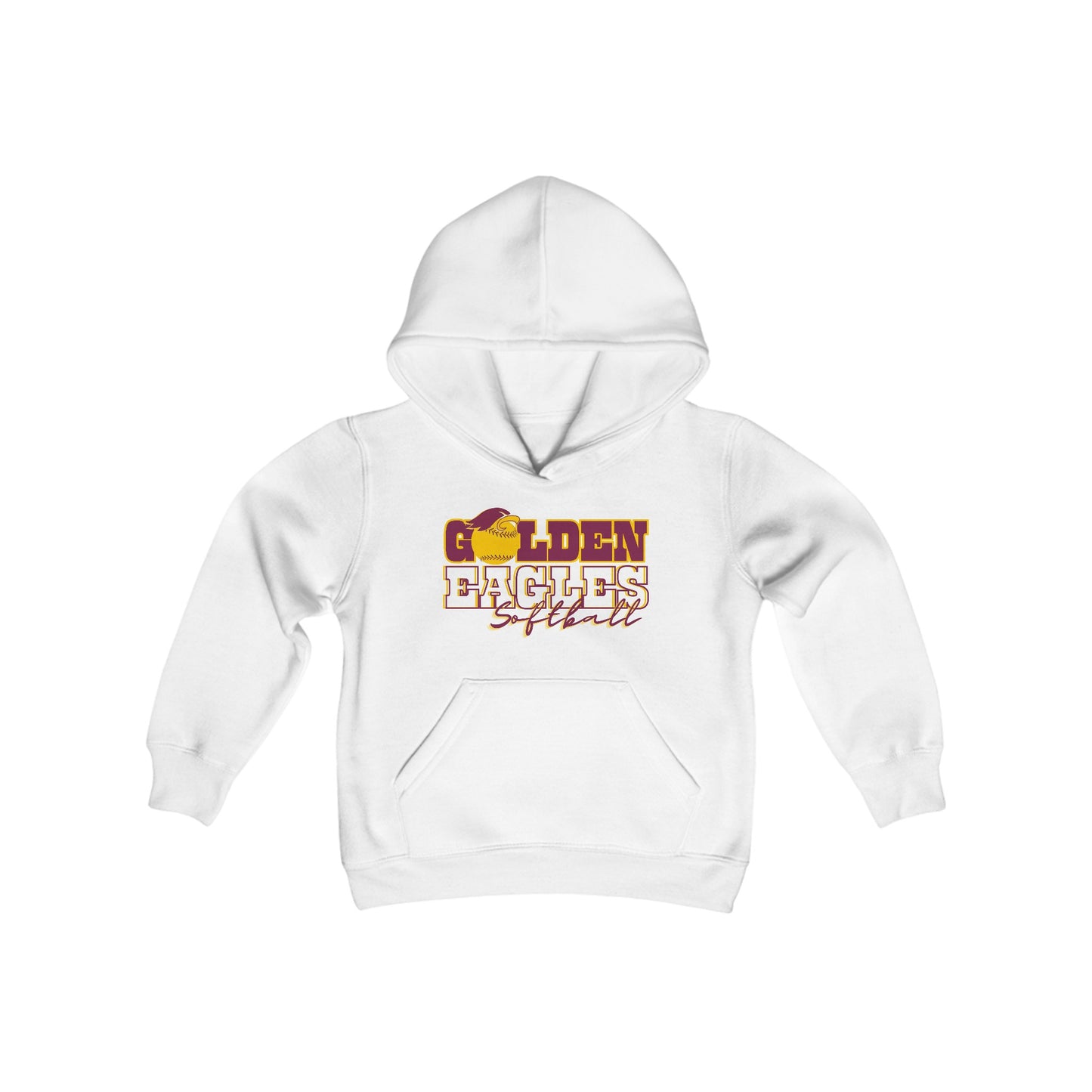 "SOFTBALL_Athlete Design" - Youth Unisex Hooded Sweatshirt