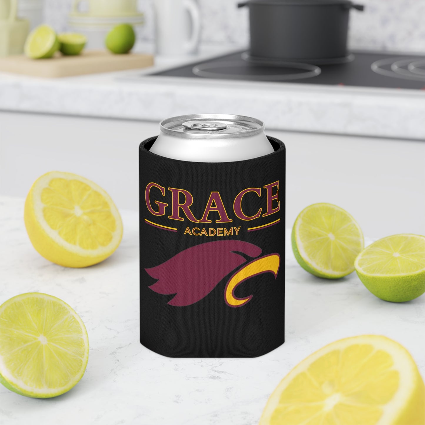 "GRACE ACADEMY" - Can Cooler (black)