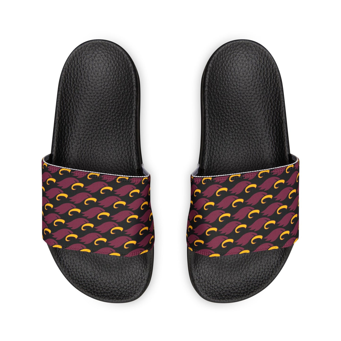 Youth "MULTI-EAGLE" Removable-Strap Slides (black)