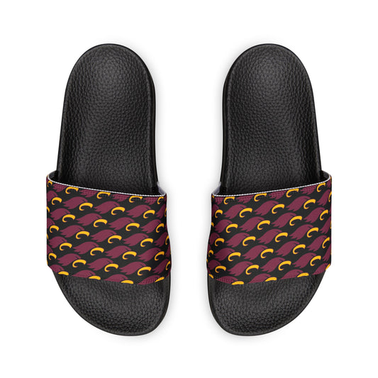 Youth "MULTI-EAGLE" Removable-Strap Slides (black)