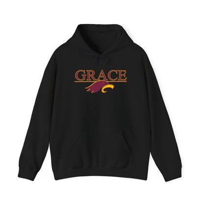 "GRACE w/ EAGLE" - Unisex Hooded Sweatshirt