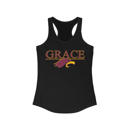 "GRACE w/ EAGLE" - Women's Ideal Racerback Tank