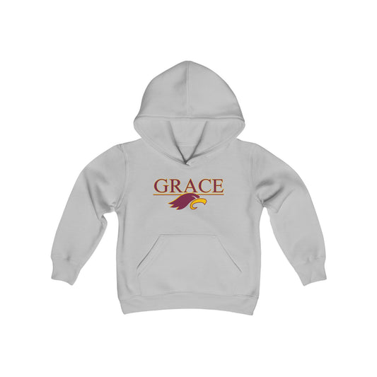 "GRACE w/ EAGLE" - Youth Hooded Sweatshirt