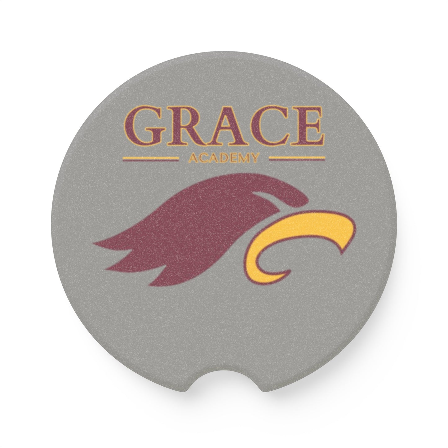 "GRACE ACADEMY" Soapstone Car Coaster Set (grey)