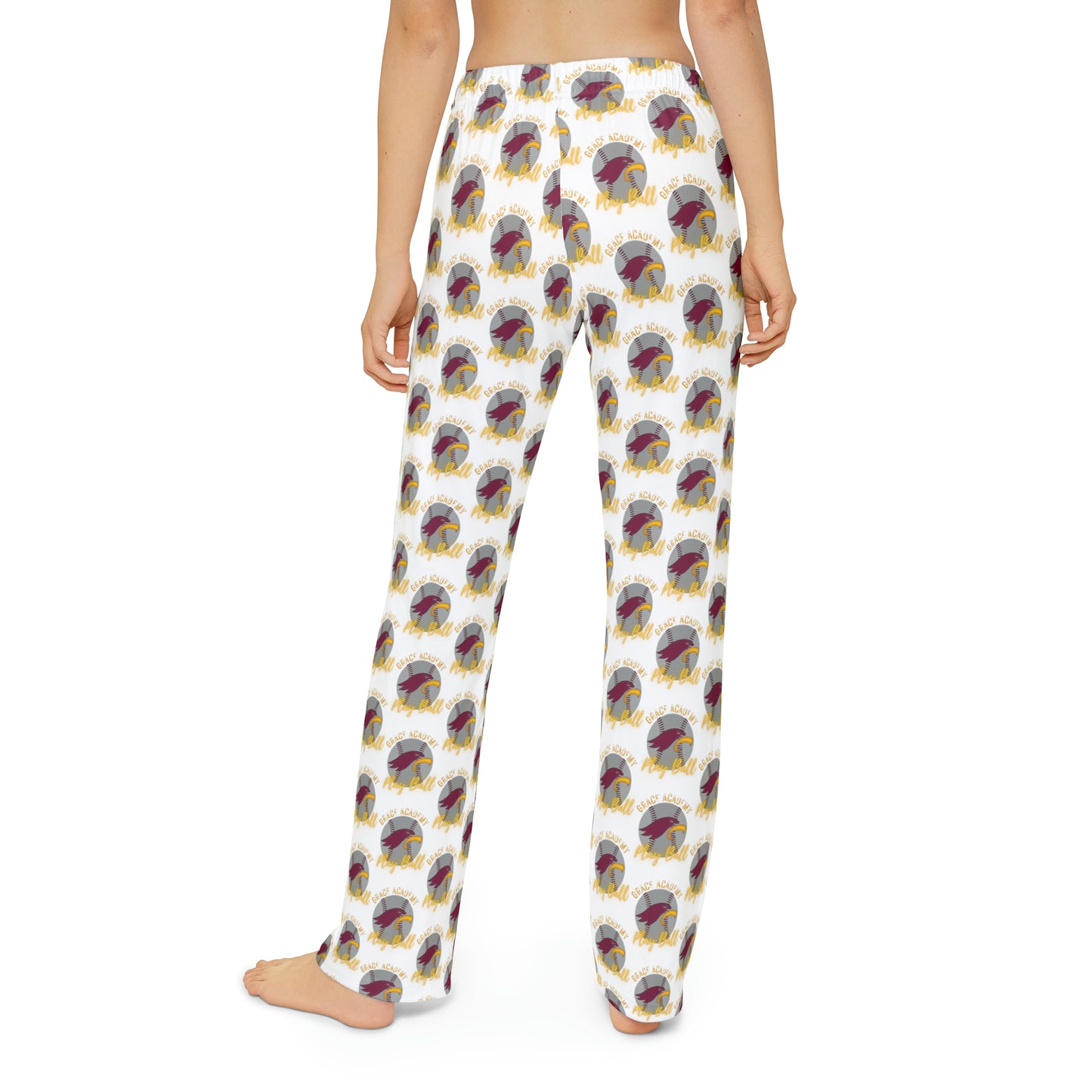 "BASEBALL" Kids Unisex Pajama Pants (white)