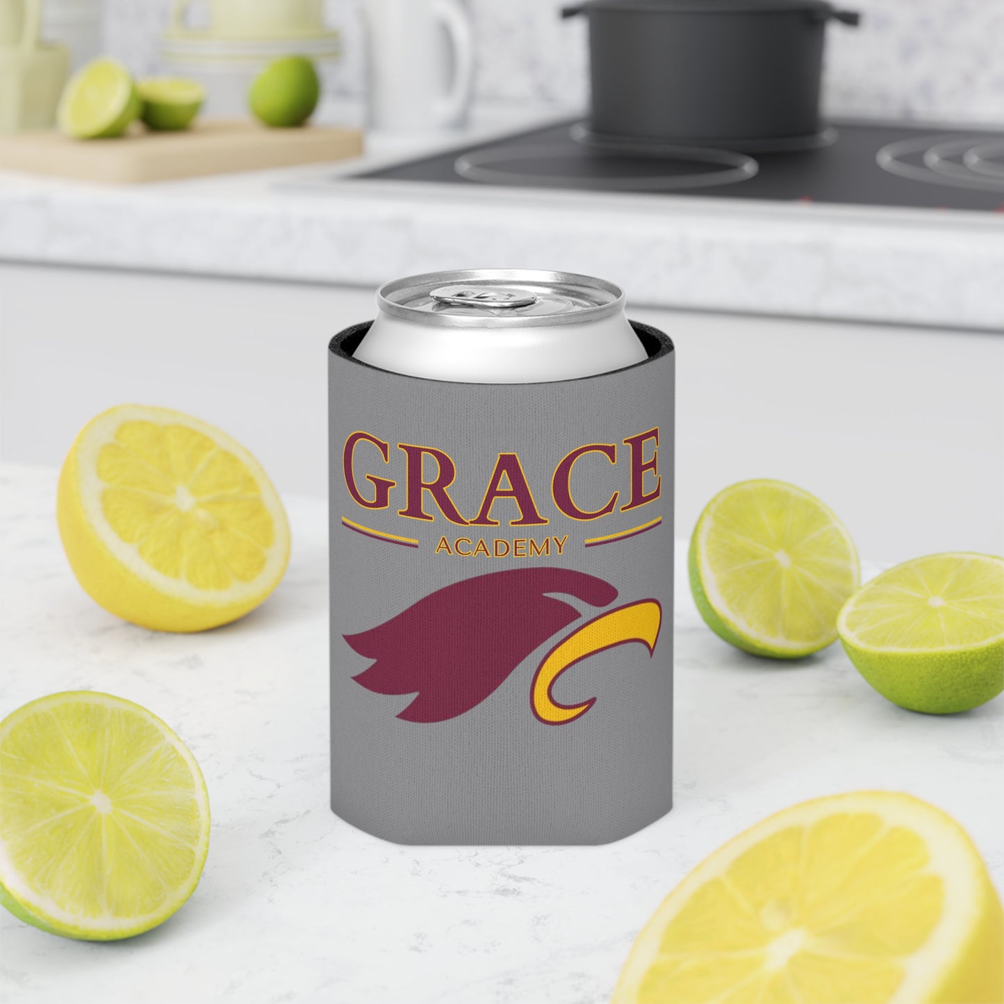 "GRACE ACADEMY" - Can Cooler (grey)