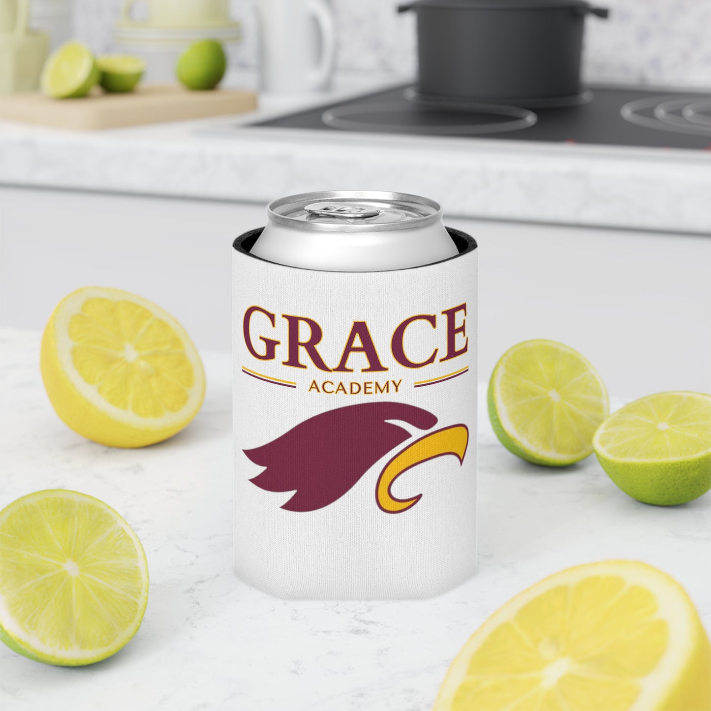 "GRACE ACADEMY" - Can Cooler (white)