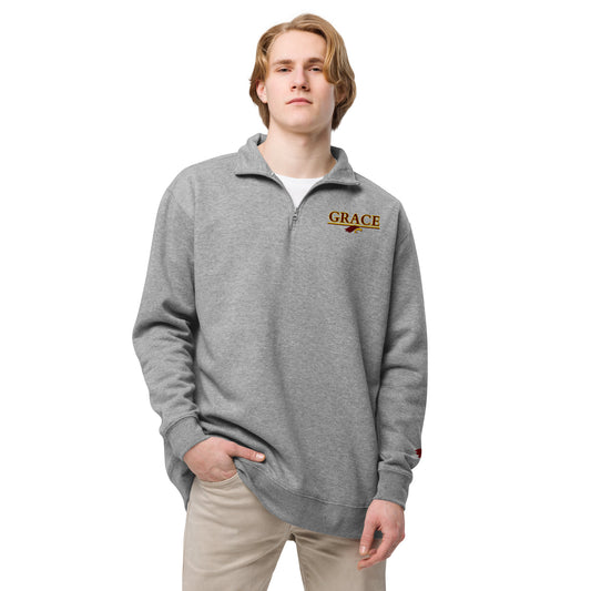 "GRACE w/ EAGLE" - Unisex fleece pullover (Embroidered)