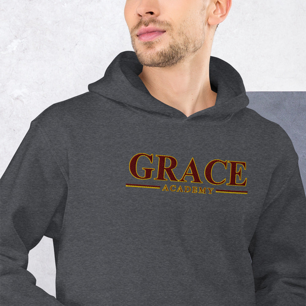 EMBROIDERED "ACADEMY" - Unisex Hooded Sweatshirt