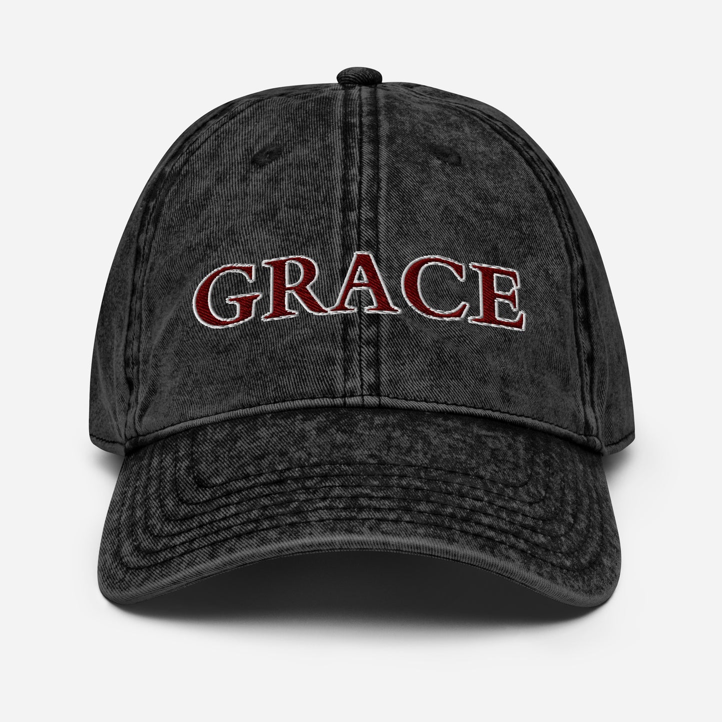 "GRACE" Vintage Cotton Twill Cap (Embroidered)