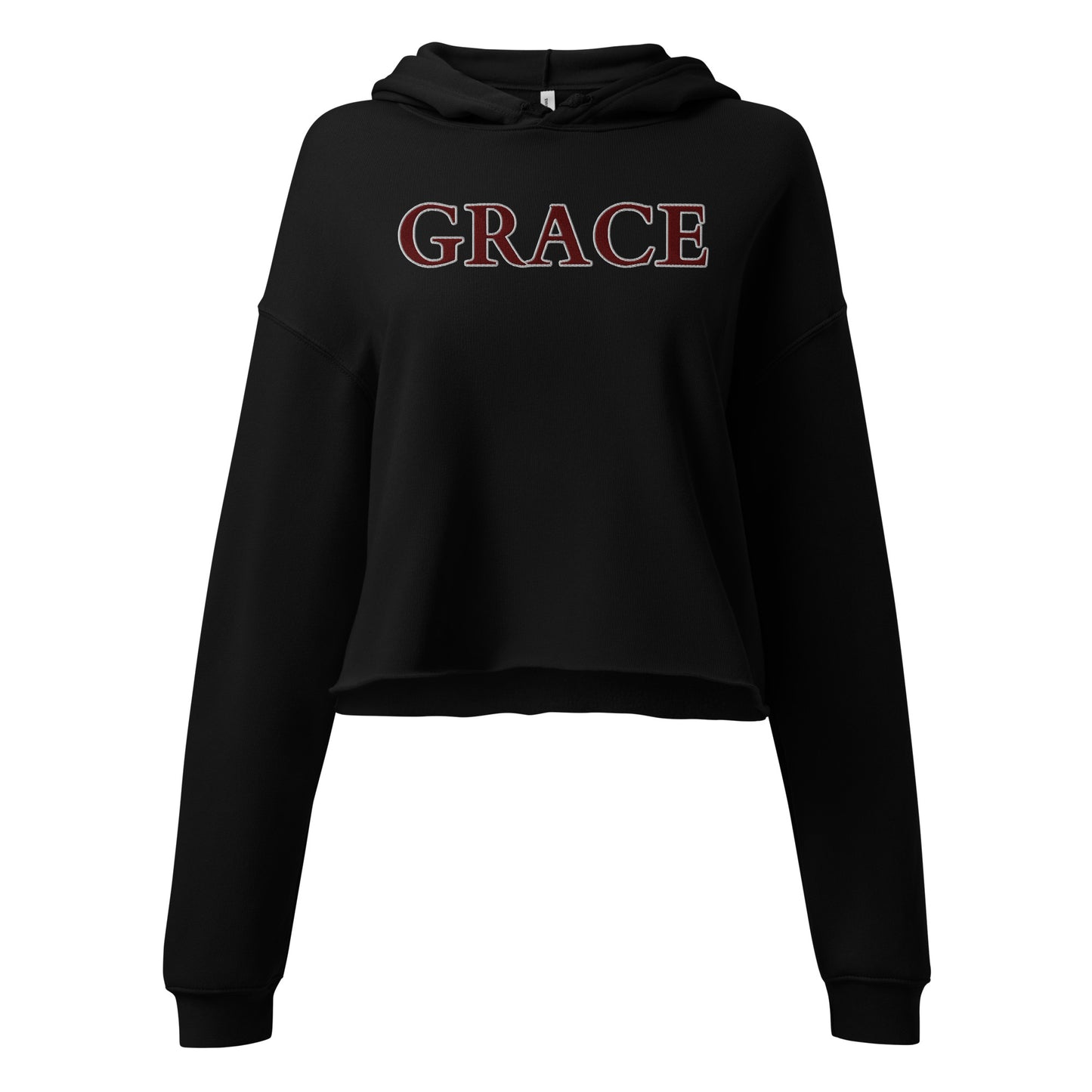 "GRACE" - Crop Hoodie (Embroidered)