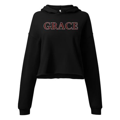 "GRACE" - Crop Hoodie (Embroidered)