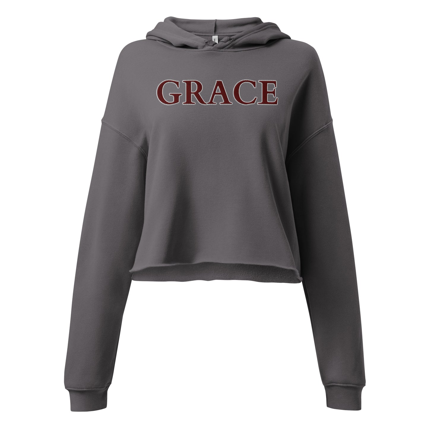 "GRACE" - Crop Hoodie (Embroidered)